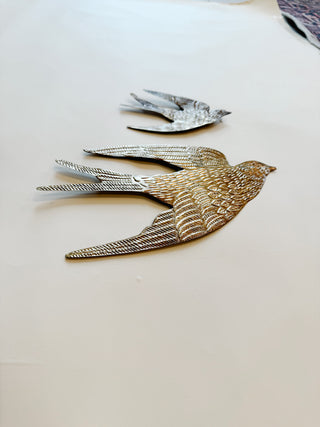 Ornate Brass Bird Wall Art