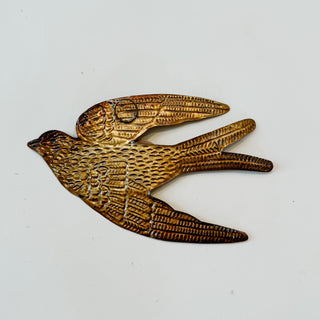 Ornate Brass Bird Wall Art