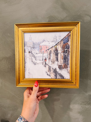 City Under the Snow, Konstantin Gorbatov Framed Antique Art