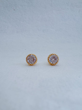 Bezel Stud Earrings