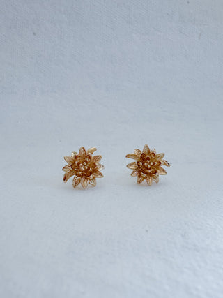 Golden Petals Stud Earrings