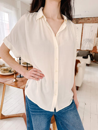 High Low Button Down Top