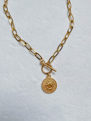 18K Gold Dipped Coin Necklace