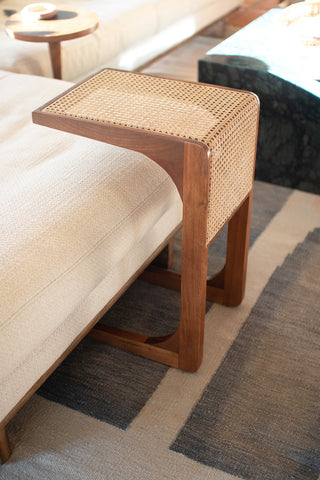 Woven Cane Side Table (Pick Up Only)