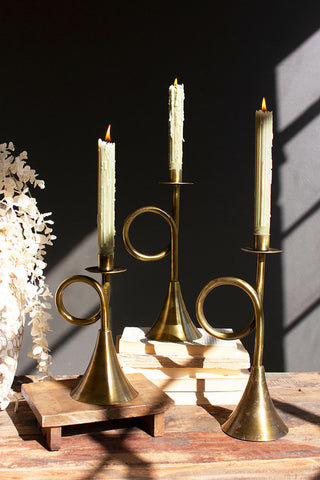 Trumpet Taper Candle Holder (three sizes)