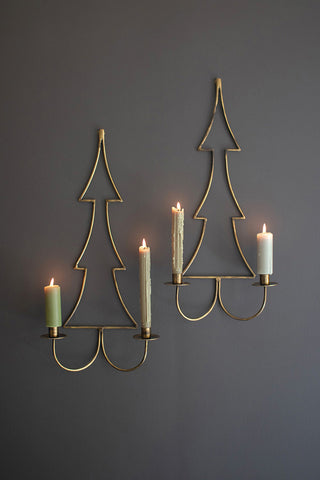 Christmas Tree Wall Candle Single Sconce