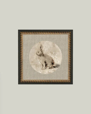 Watchful Hare Framed Antique Art (more sizes)