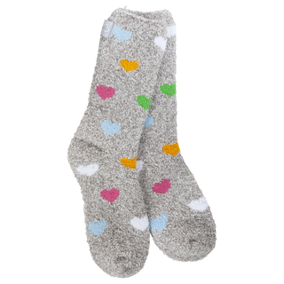 Heartfelt Soft Crew Socks - Gray