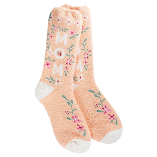 Mom Floral Soft Crew Socks