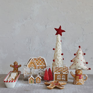 Ceramic Gingerbread Tree Platter