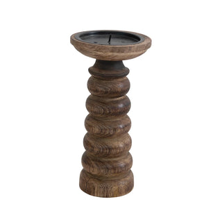 Countryside Mango Wood Candle Holder - FINAL SALE
