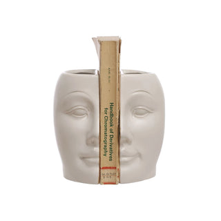 Face Vase Bookends - Set of 2
