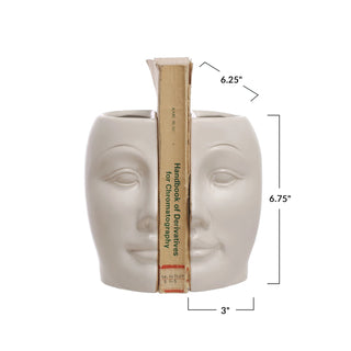 Face Vase Bookends - Set of 2