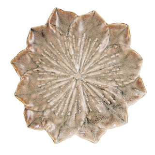 Stoneware Flower Shaped Plate (Each One Will Vary)