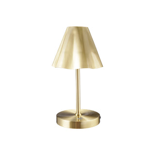 Metal LED Table Lamp with Ruffled Shade & Touch Sensor