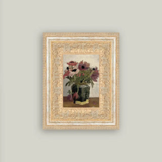 Mauve Floral Framed Wall Art