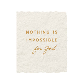 Nothing Is Impossible For God + Envelope