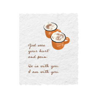 God Sees Your Heart + Pain | Coffee Card + Envelope