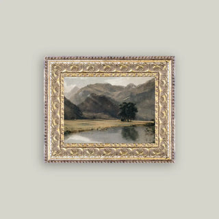 River Mountainscape Framed Wall Art