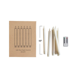 Flameless LED Taper Candle Set + Remote