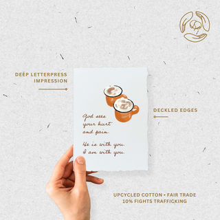 God Sees Your Heart + Pain | Coffee Card + Envelope