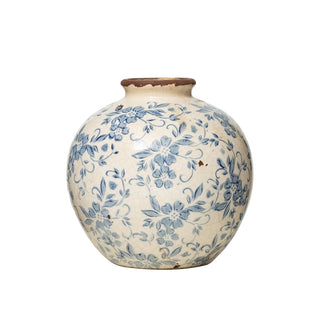 Adele Blue Floral Vase