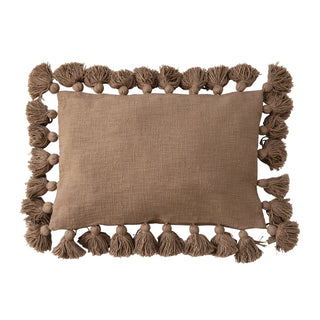 Woven Tassel Lumbar Pillow