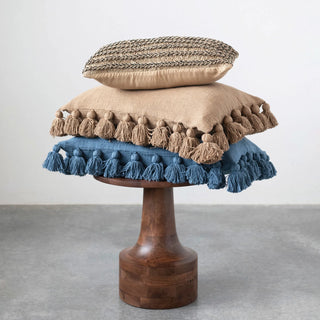 Woven Tassel Lumbar Pillow