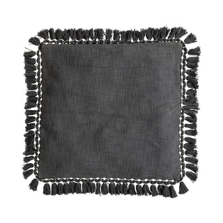 Charcoal Tassel Pillow