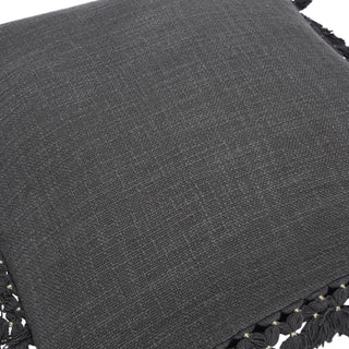 Charcoal Tassel Pillow