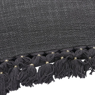 Charcoal Tassel Pillow