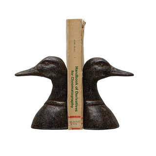 Cast Iron Duck Bookends - Set Of Two