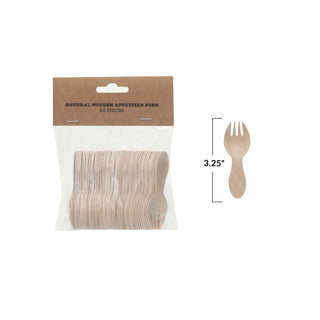 Wood Single Use Spork Set