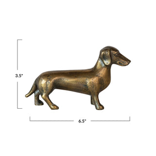 Mini Brass Finish Dachshund