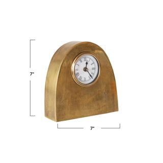 Brass Arched Mantel Clock