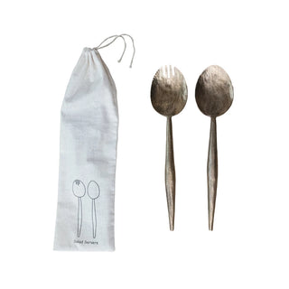 Forged Metal Salad Server Set