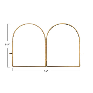 Arched Brass Double Picture Frame (two sizes)