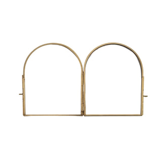 Arched Brass Double Picture Frame (two sizes)