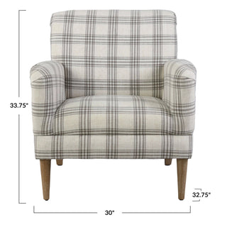 Cottage Plaid Chair (Pick Up Only)