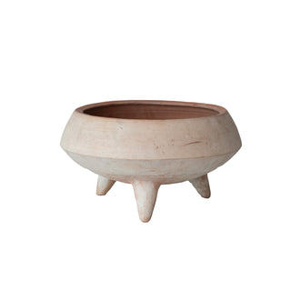 Handmade Terra-cotta Footed Planter/Bowl (Holds 12" Pot)