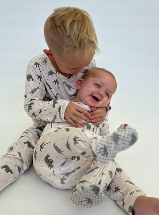 Dino Snore Bamboo Pajamas - Baby + Toddler