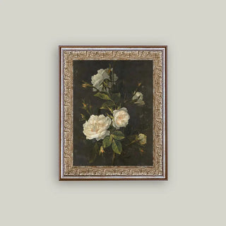 Moody Still Life Rose Framed Wall Art