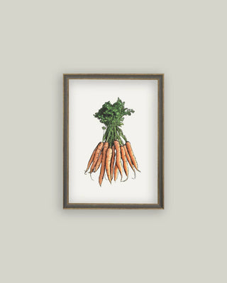 Vintage Carrots Framed Antique Art