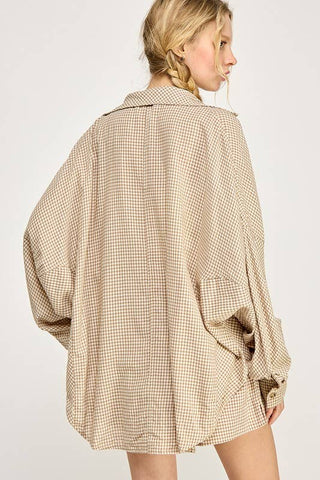 Sunside Oversized Gingham Top