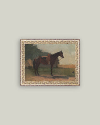 Saddled Horse Framed Wall Art