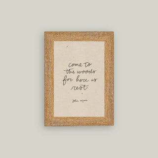 Come To The Woods Framed Wall Art