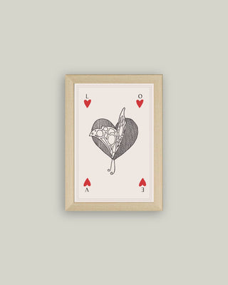 FINAL SALE Love Card Framed Antique Art - Final Sale