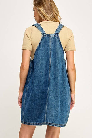 Denim Overall Mini Dress