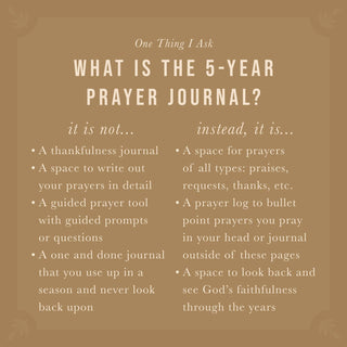 One Thing I Ask | 5 Year Prayer Journal - Versailles