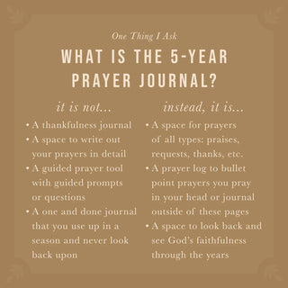 One Thing I Ask | 5 Year Prayer Journal (Edinburgh)